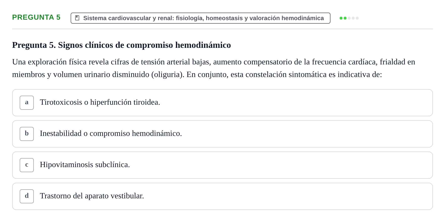 Enunciado: Pregunta 5