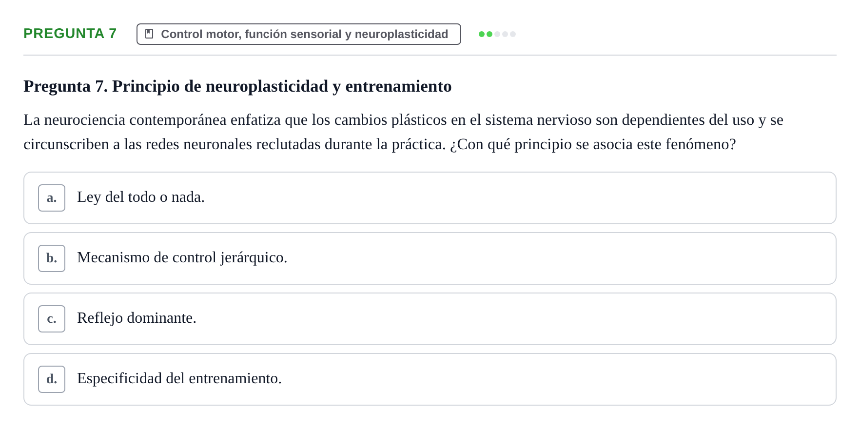 Enunciado: Pregunta 7