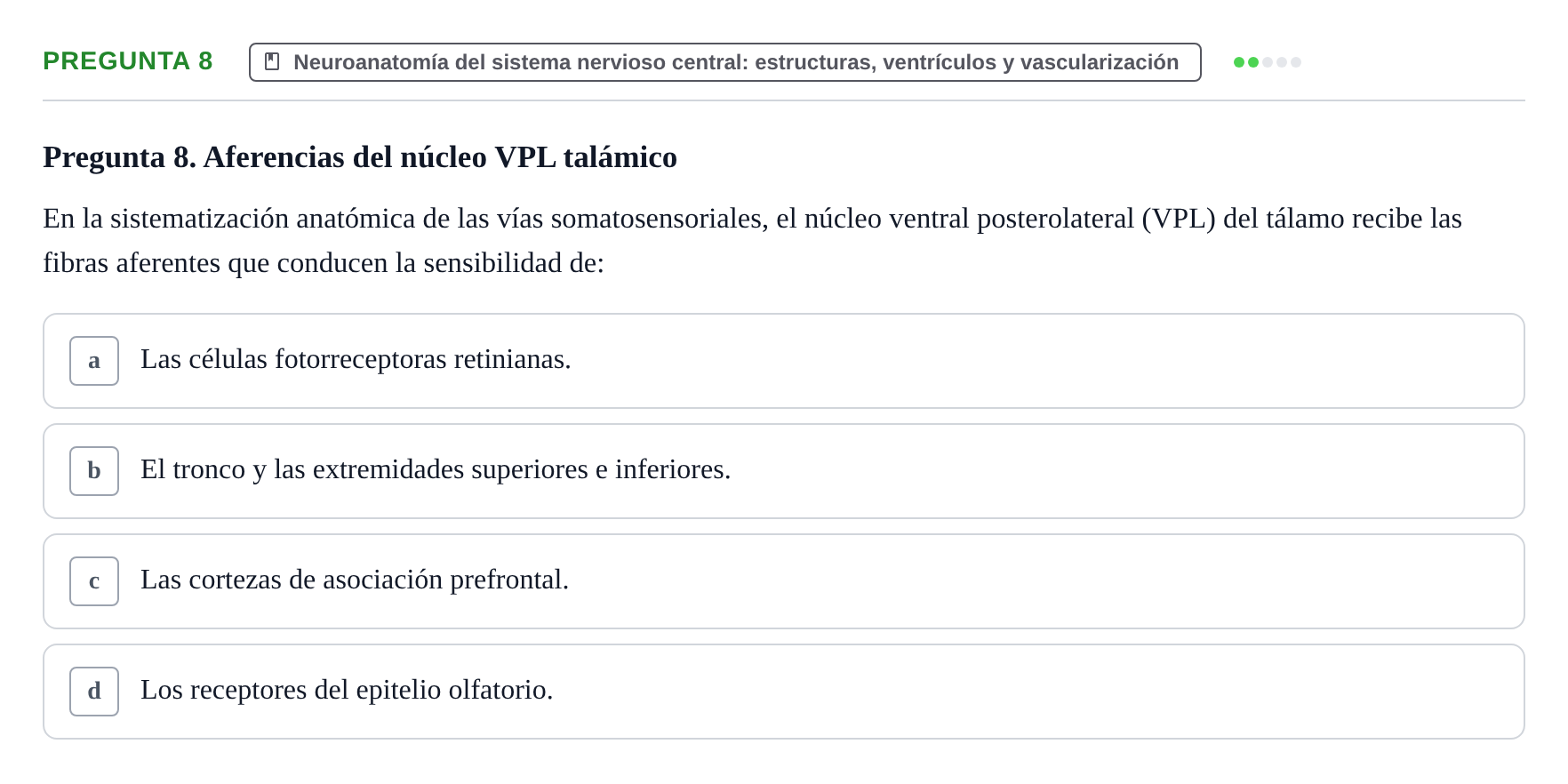 Enunciado: Pregunta 8