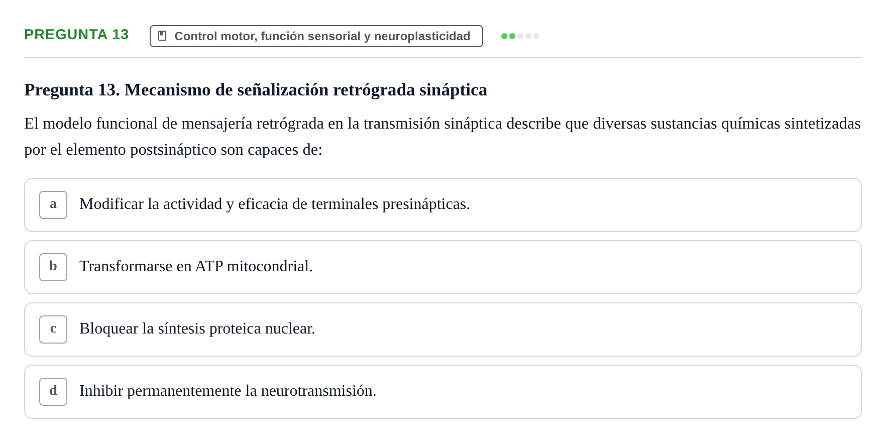 Enunciado: Pregunta 13