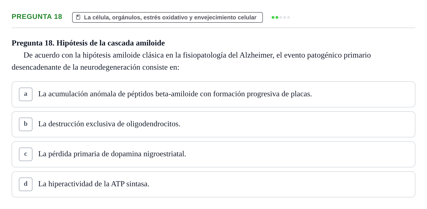 Enunciado: Pregunta 18