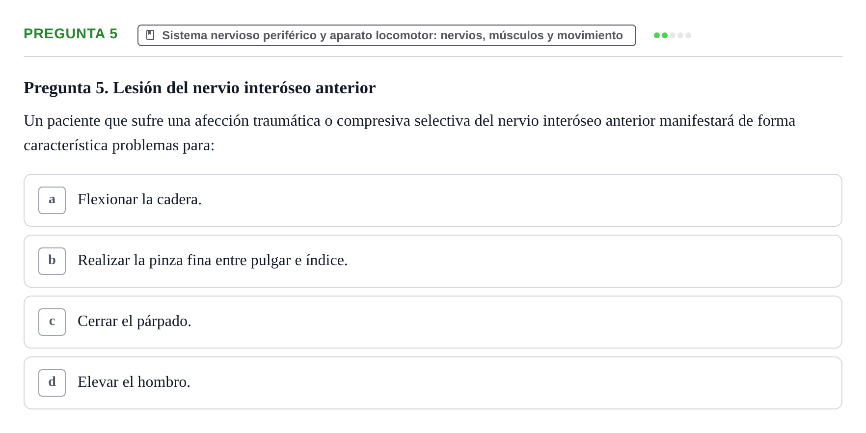 Enunciado: Pregunta 5
