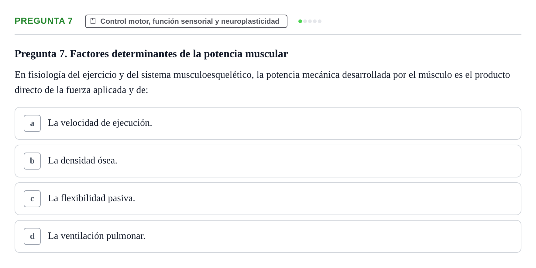Enunciado: Pregunta 7