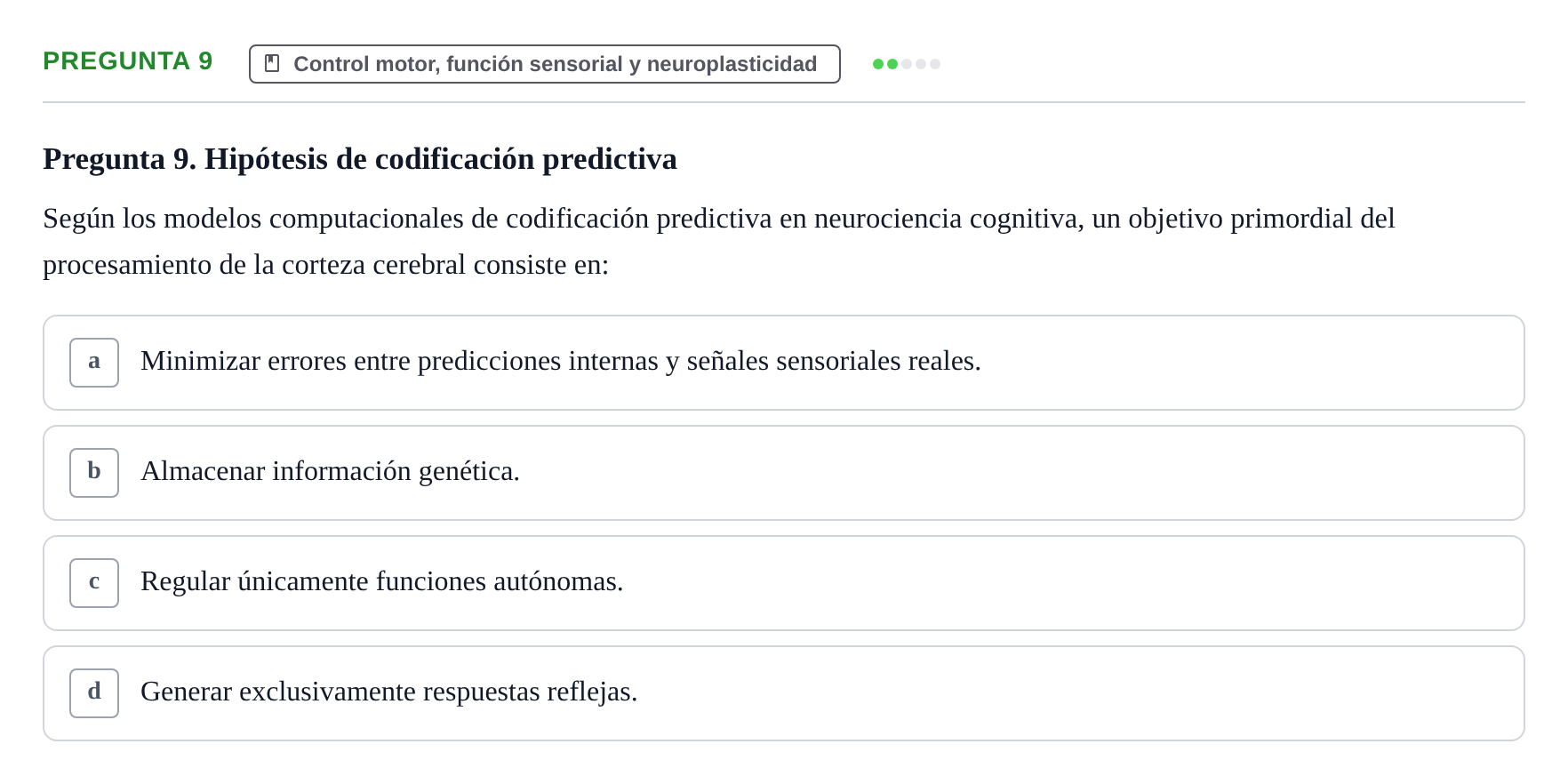 Enunciado: Pregunta 9