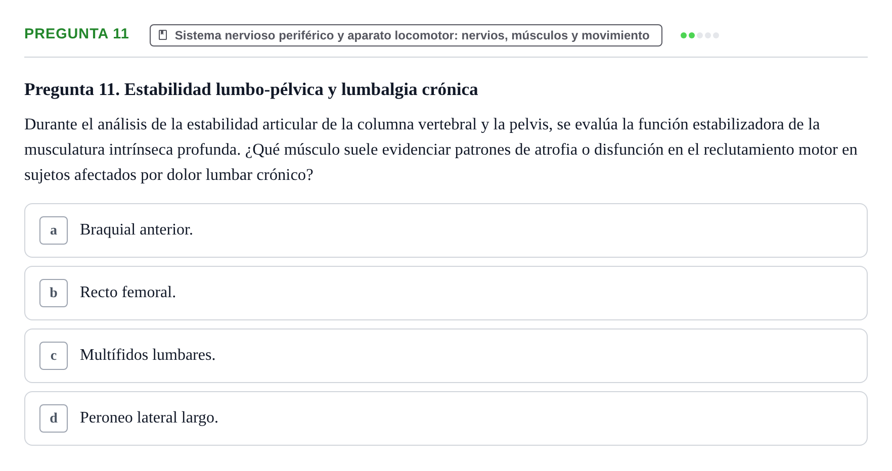 Enunciado: Pregunta 11