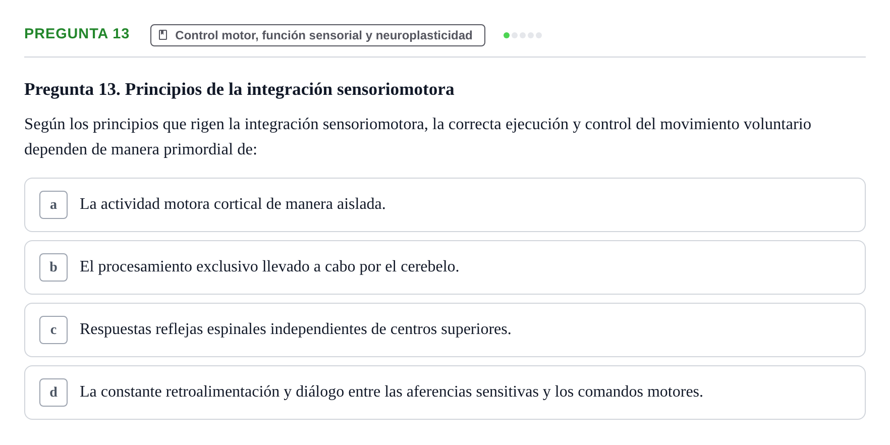 Enunciado: Pregunta 13