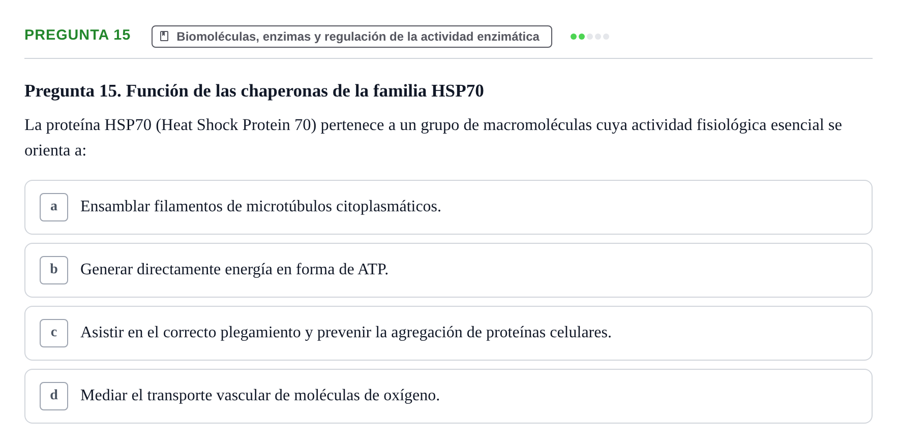 Enunciado: Pregunta 15