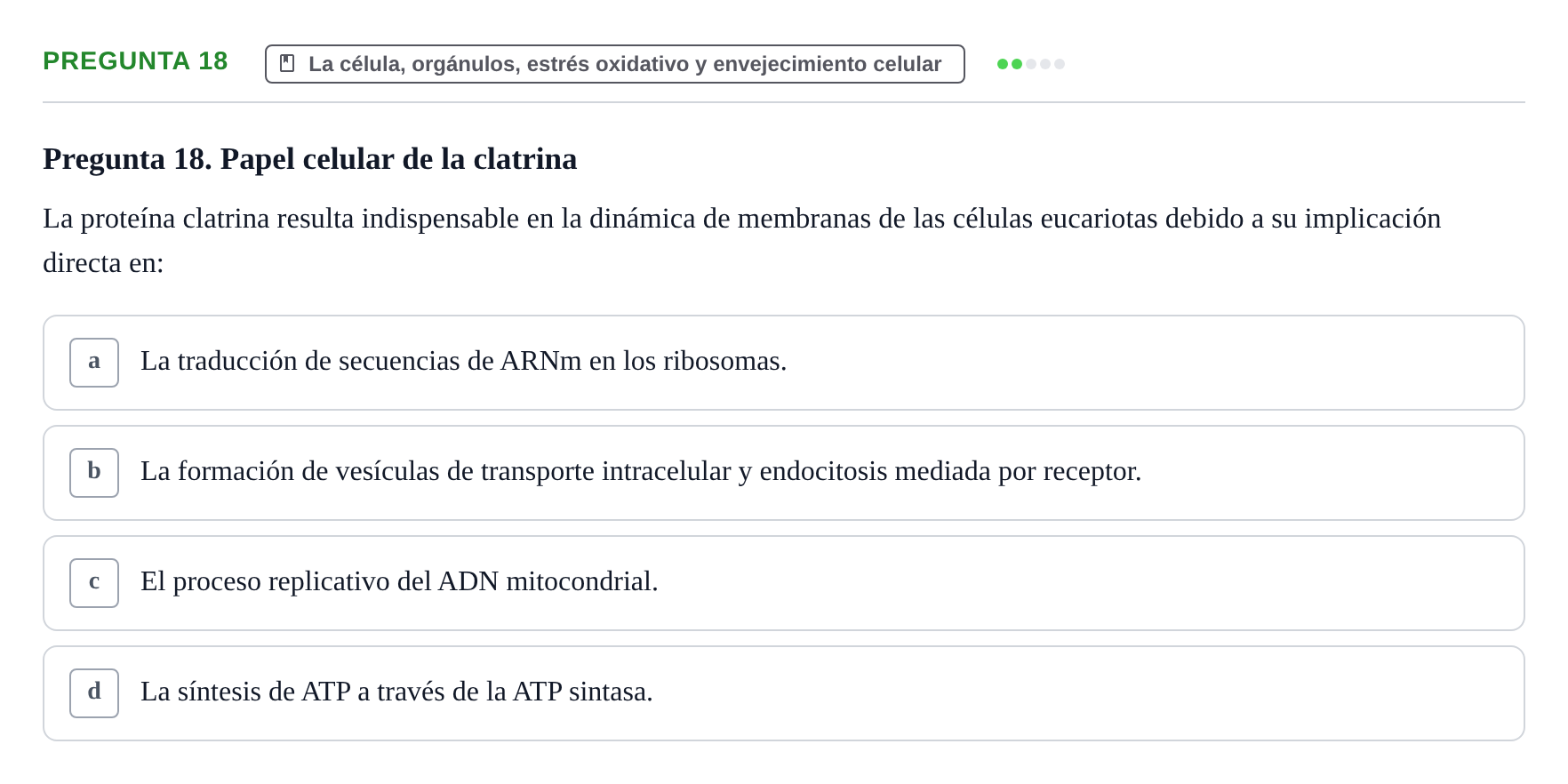 Enunciado: Pregunta 18