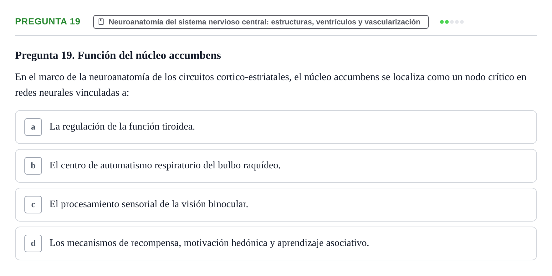 Enunciado: Pregunta 19