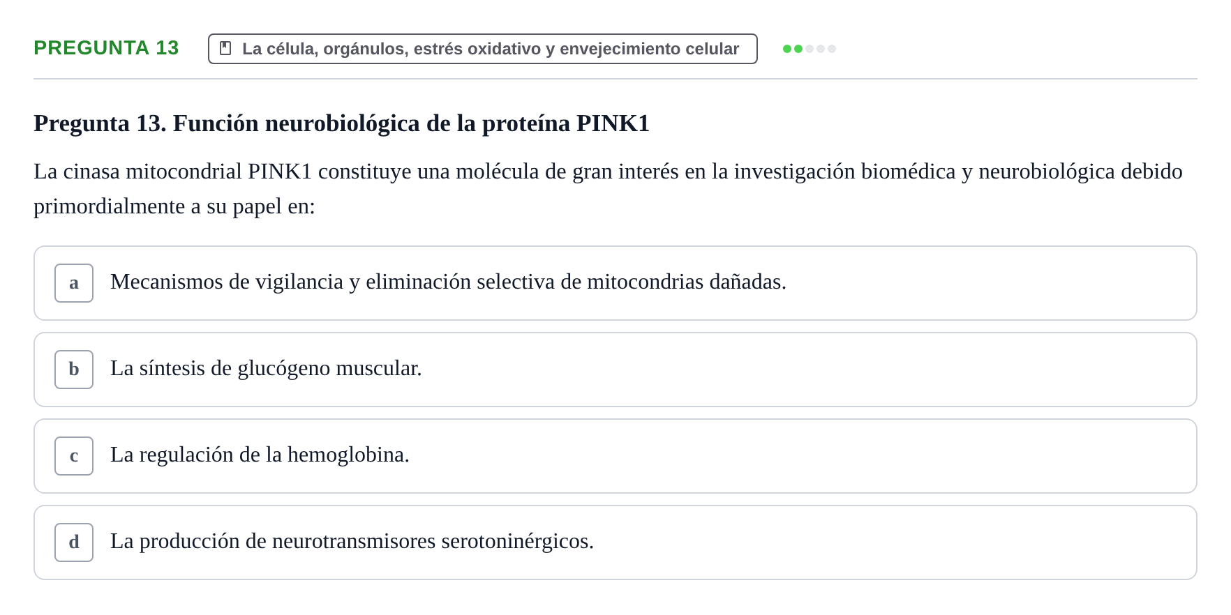 Enunciado: Pregunta 13