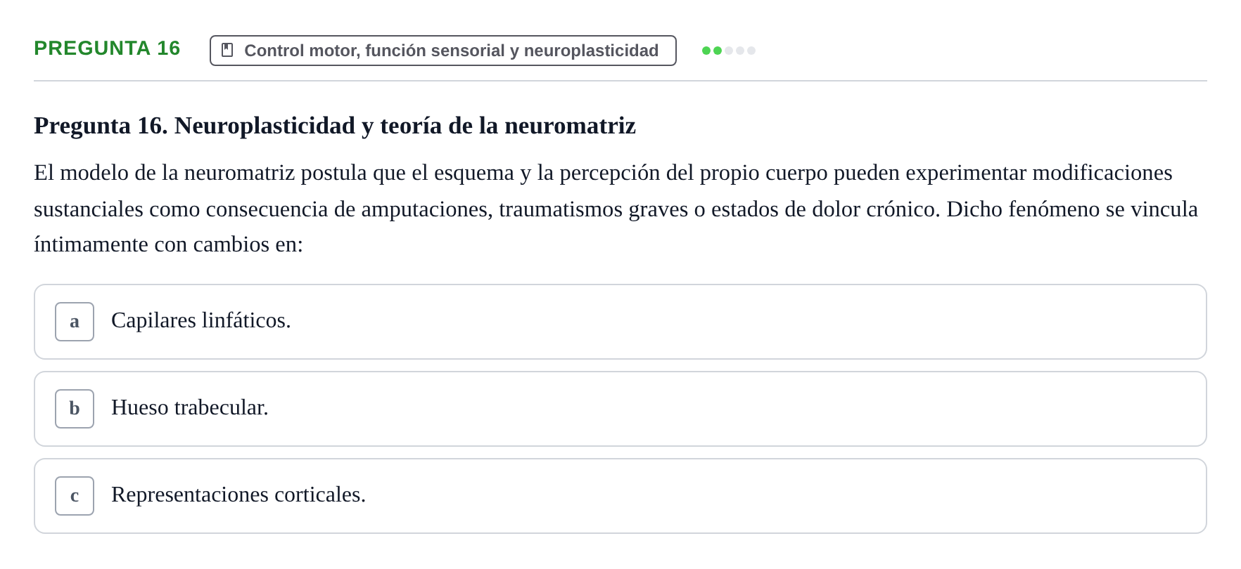 Enunciado: Pregunta 16