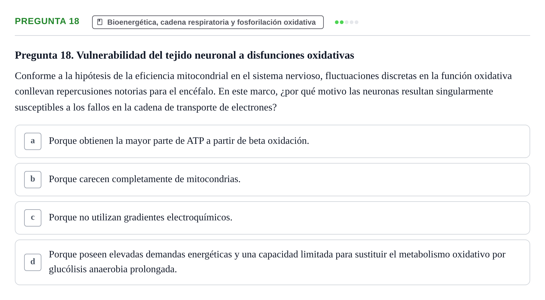 Enunciado: Pregunta 18