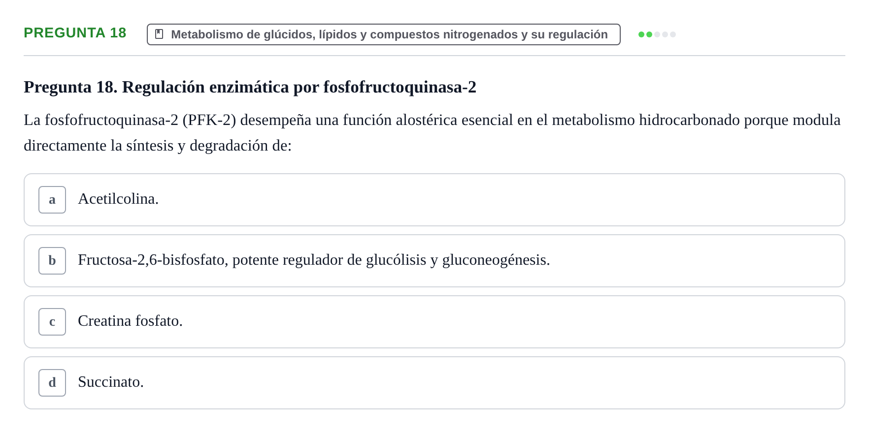 Enunciado: Pregunta 18