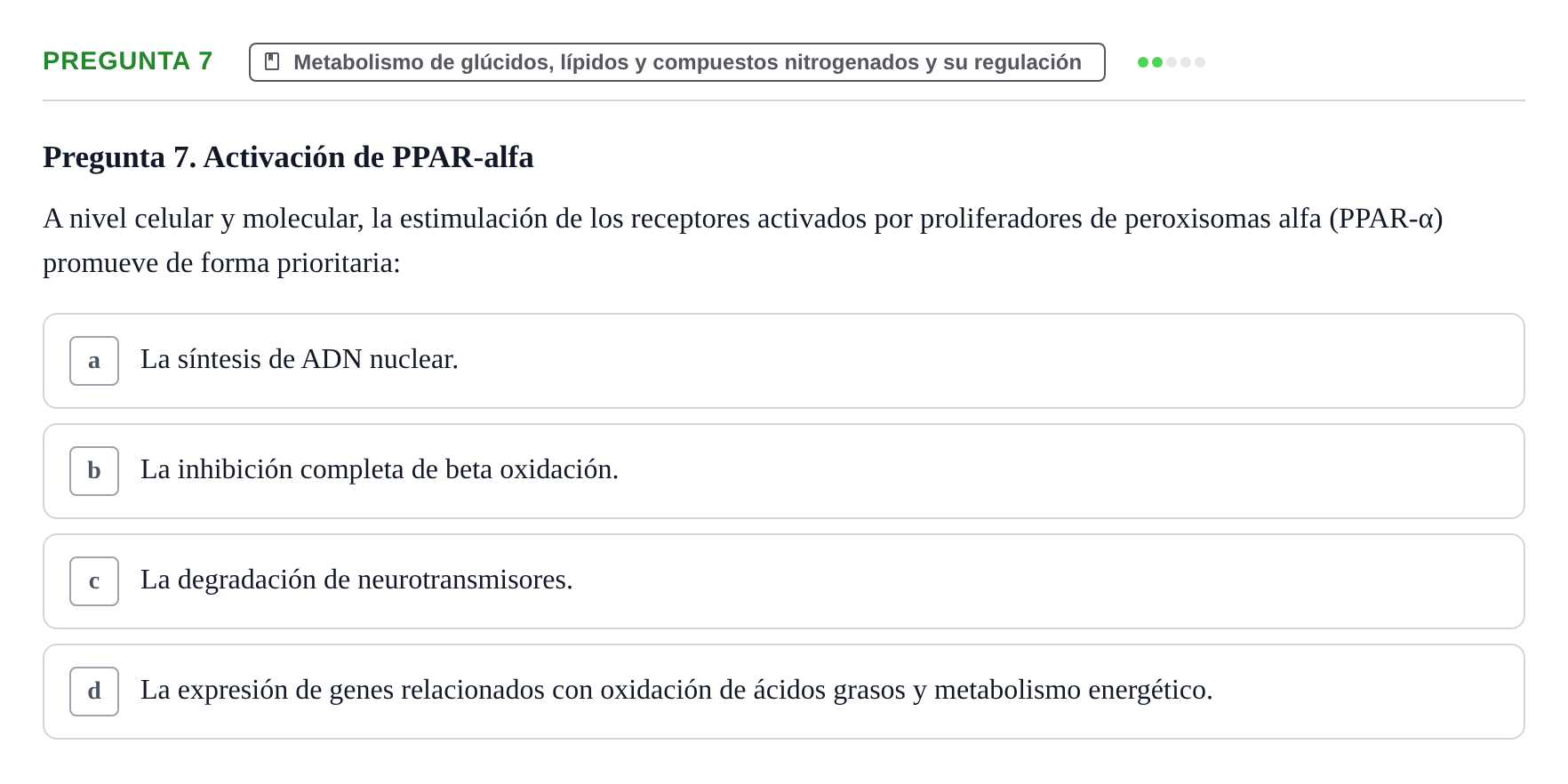 Enunciado: Pregunta 7