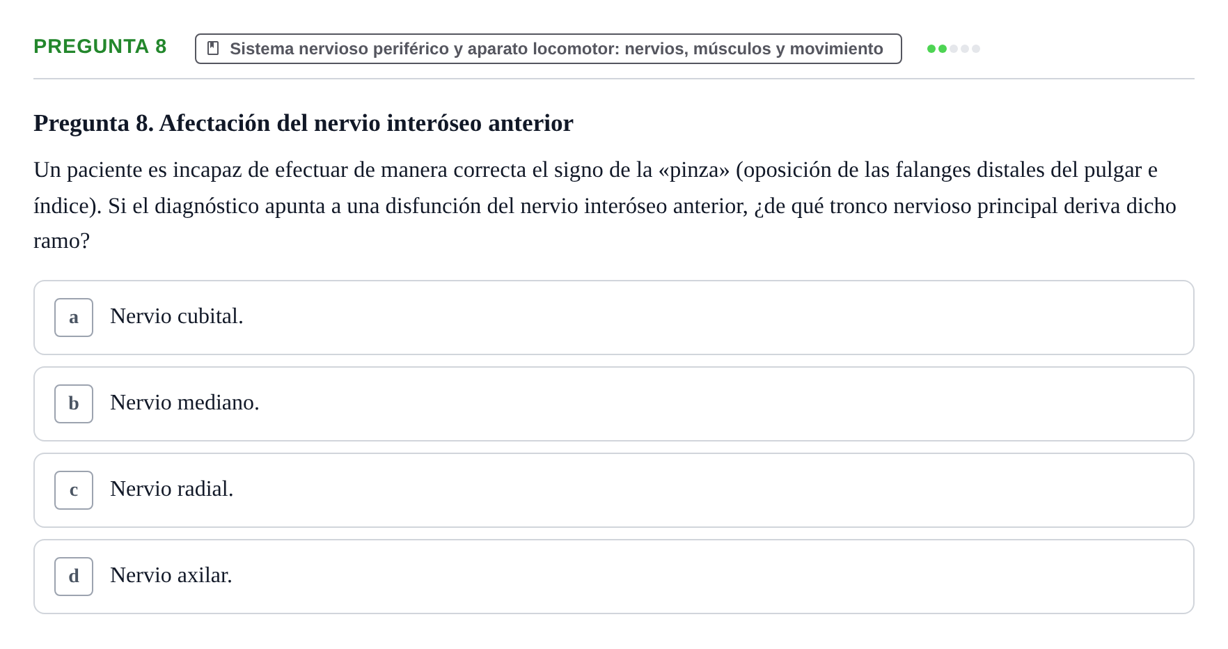 Enunciado: Pregunta 8