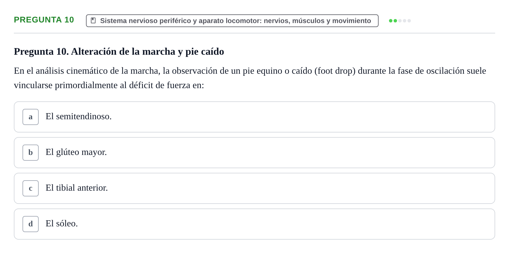 Enunciado: Pregunta 10