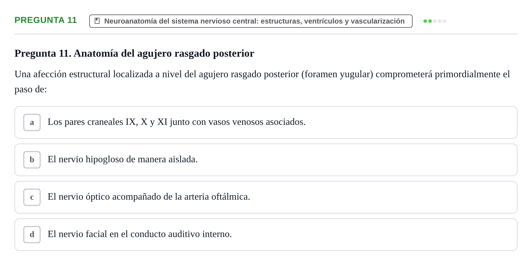 Enunciado: Pregunta 11