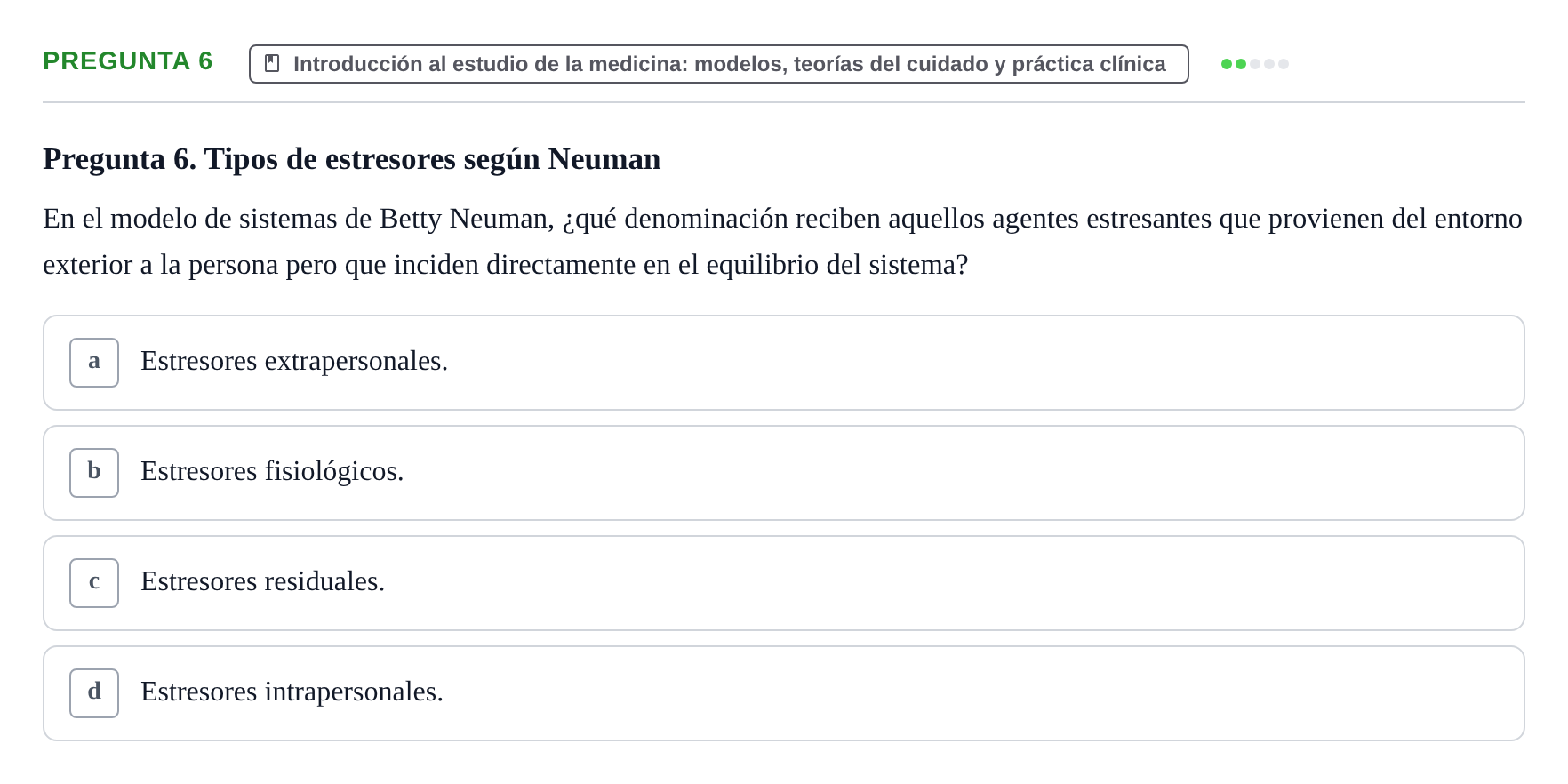 Enunciado: Pregunta 6