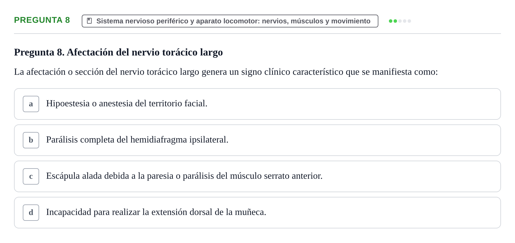 Enunciado: Pregunta 8