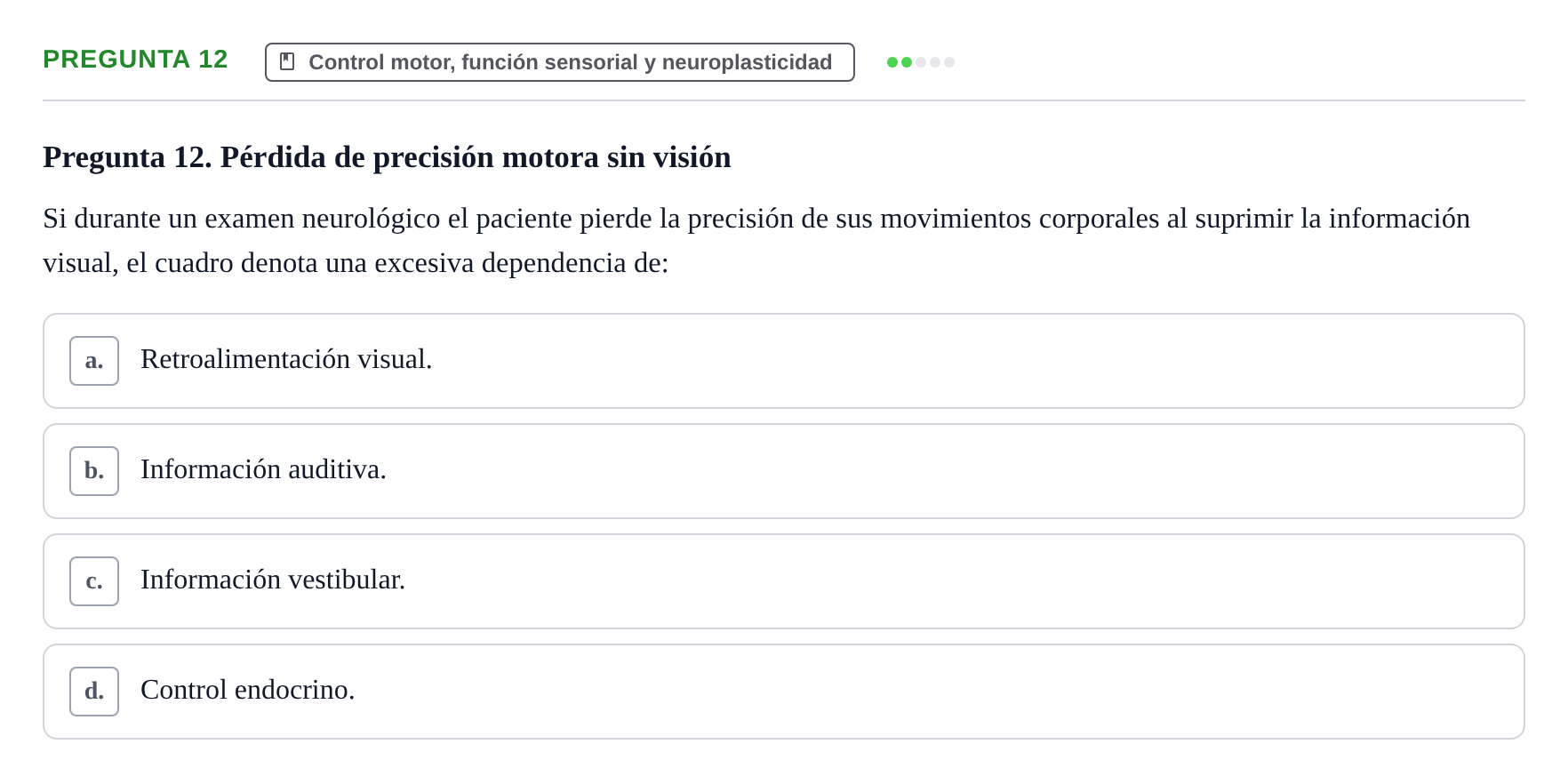 Enunciado: Pregunta 12