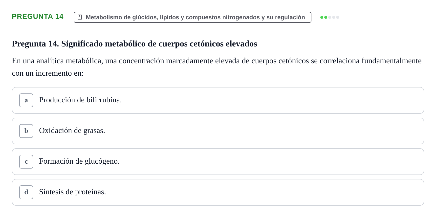 Enunciado: Pregunta 14