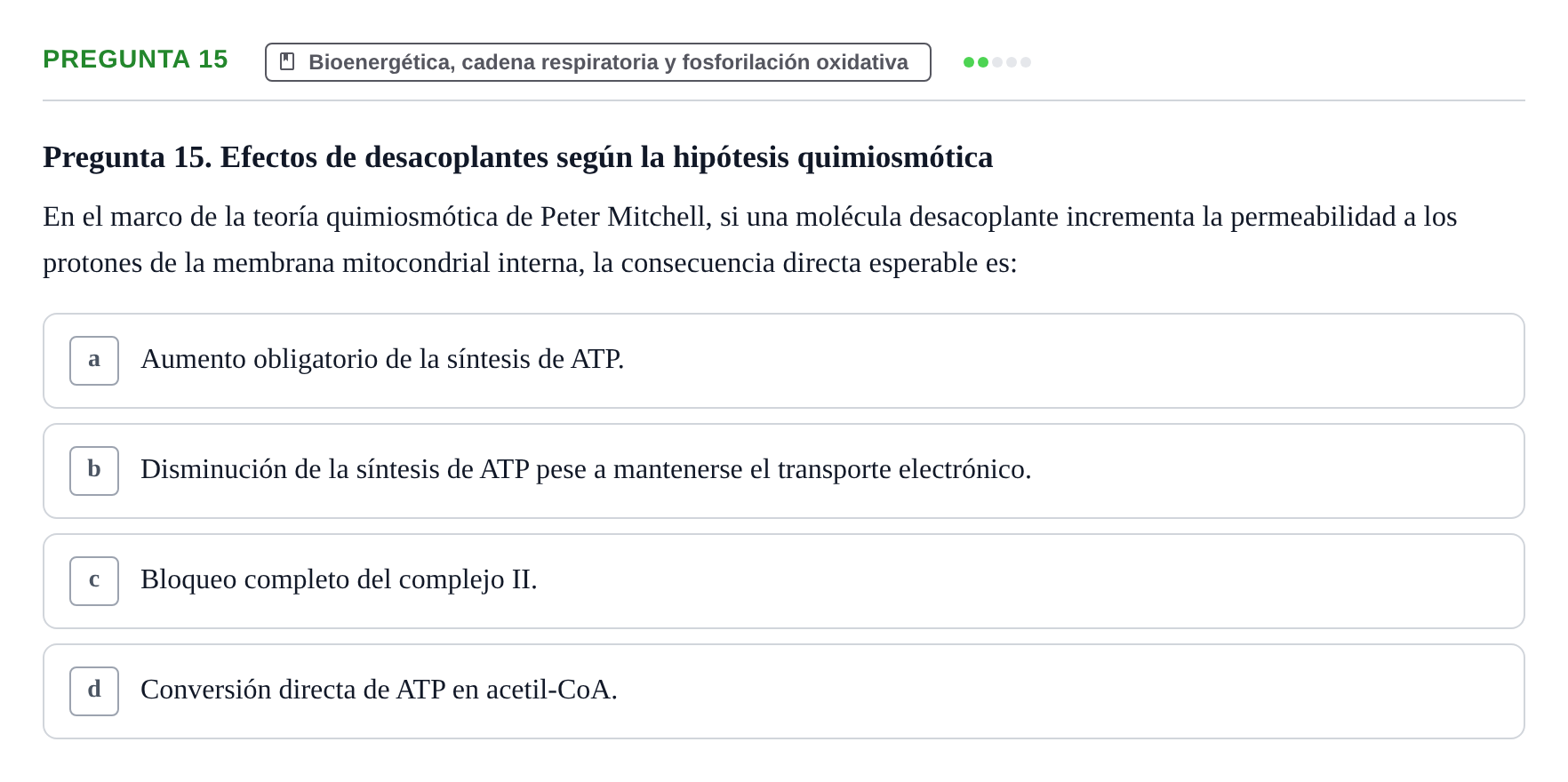 Enunciado: Pregunta 15