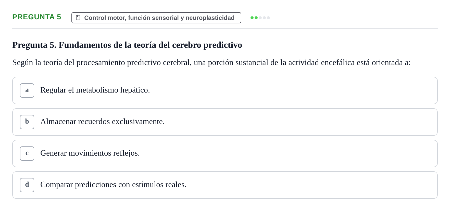 Enunciado: Pregunta 5