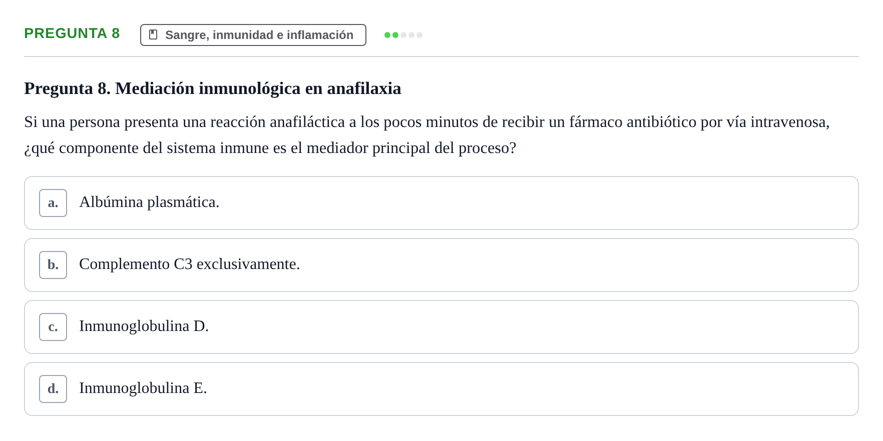 Enunciado: Pregunta 8