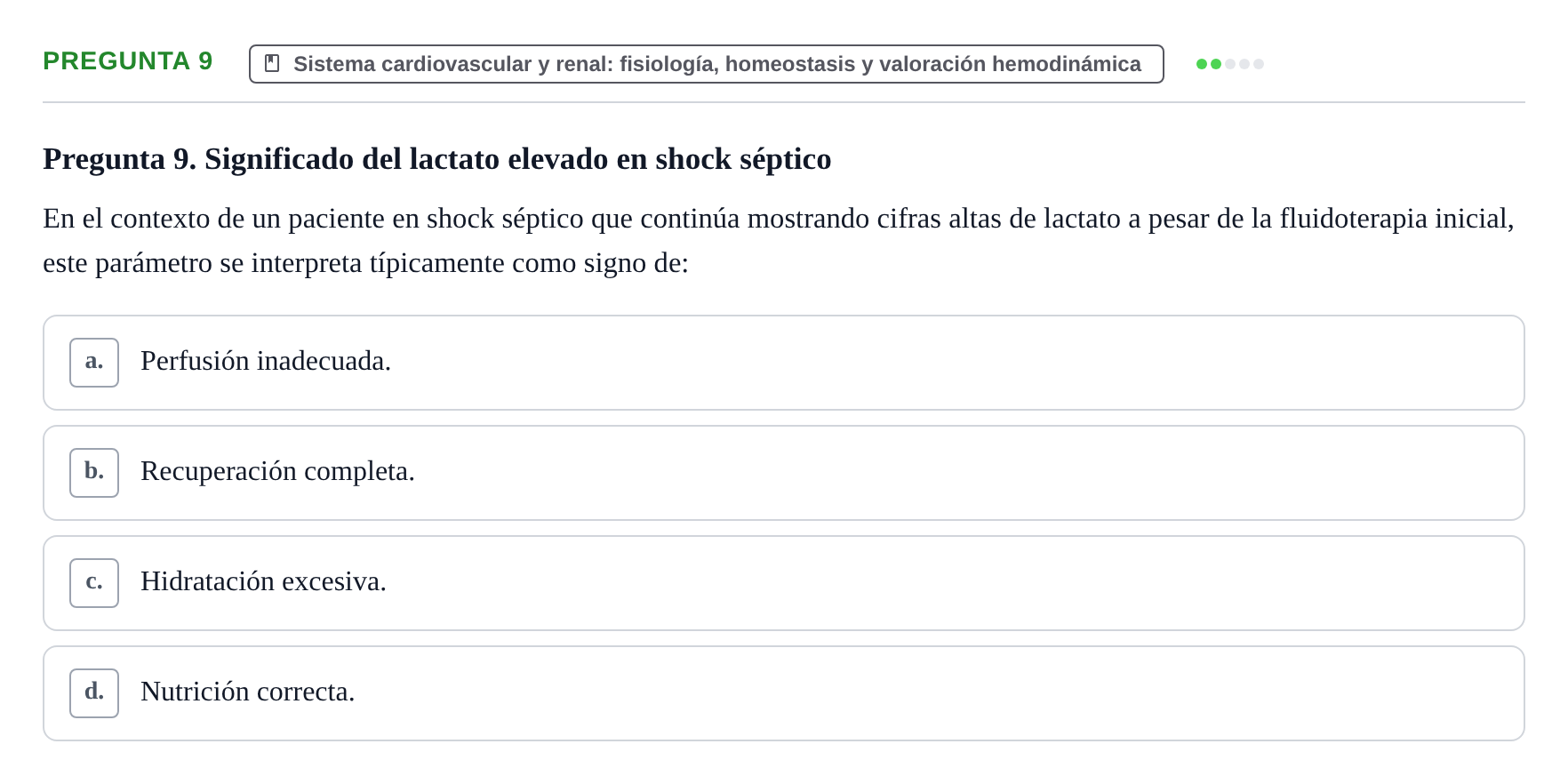 Enunciado: Pregunta 9