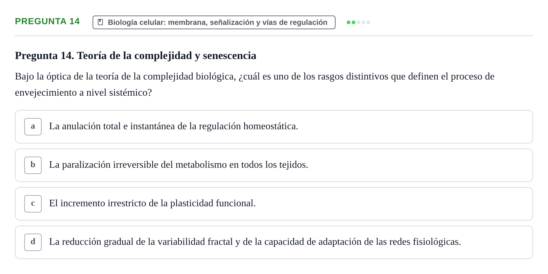 Enunciado: Pregunta 14