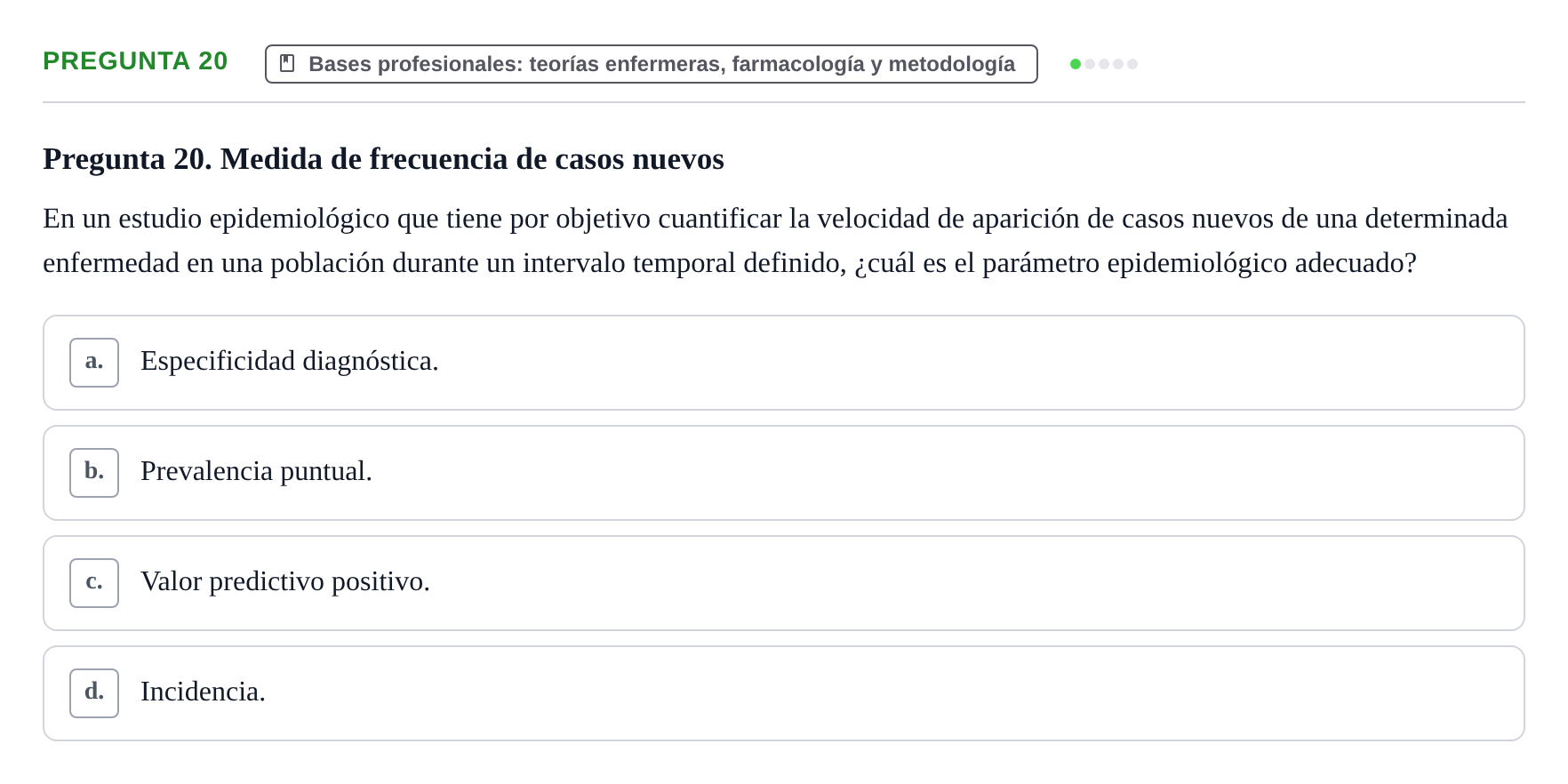 Enunciado: Pregunta 20
