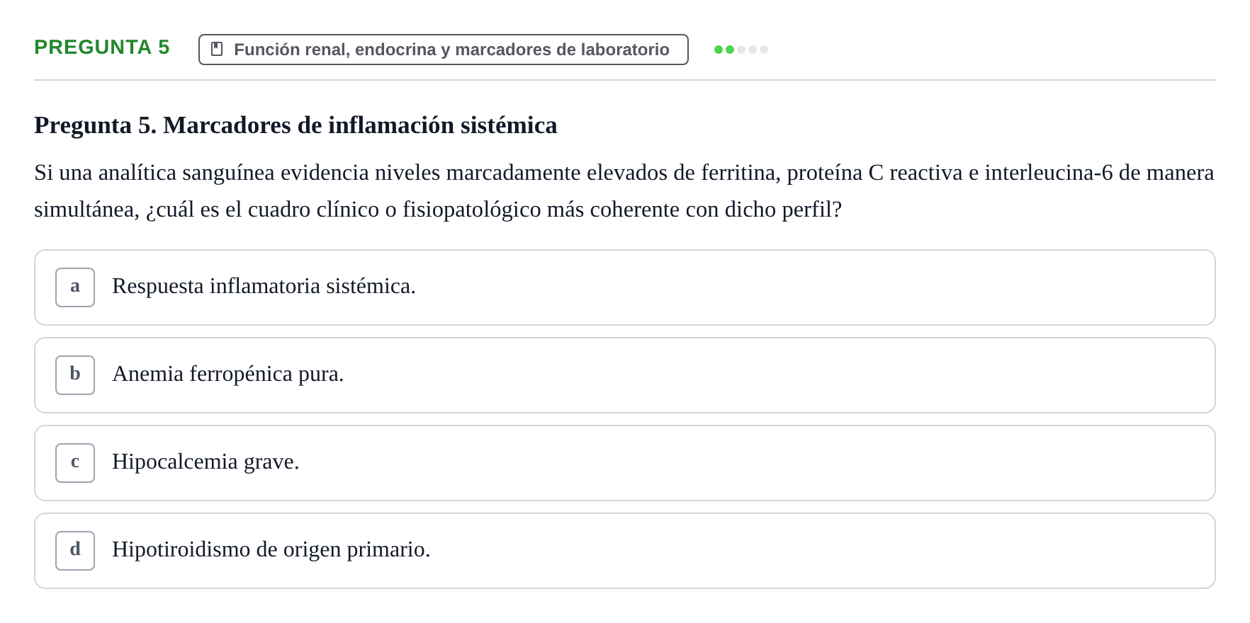 Enunciado: Pregunta 5