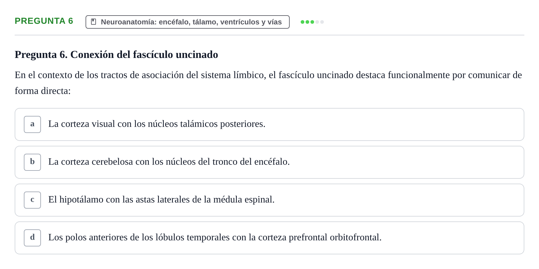 Enunciado: Pregunta 6