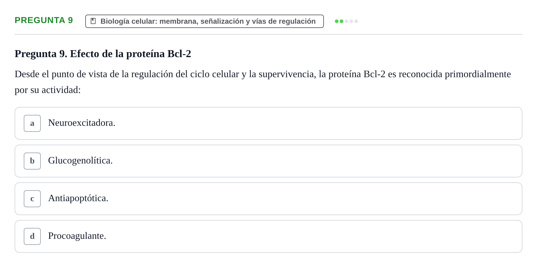 Enunciado: Pregunta 9