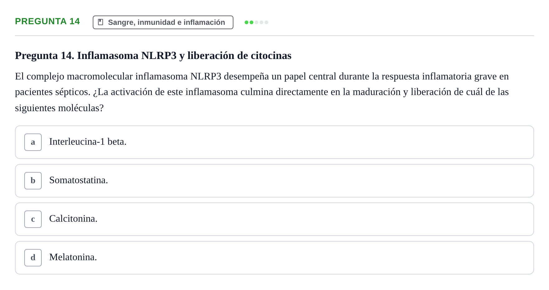Enunciado: Pregunta 14