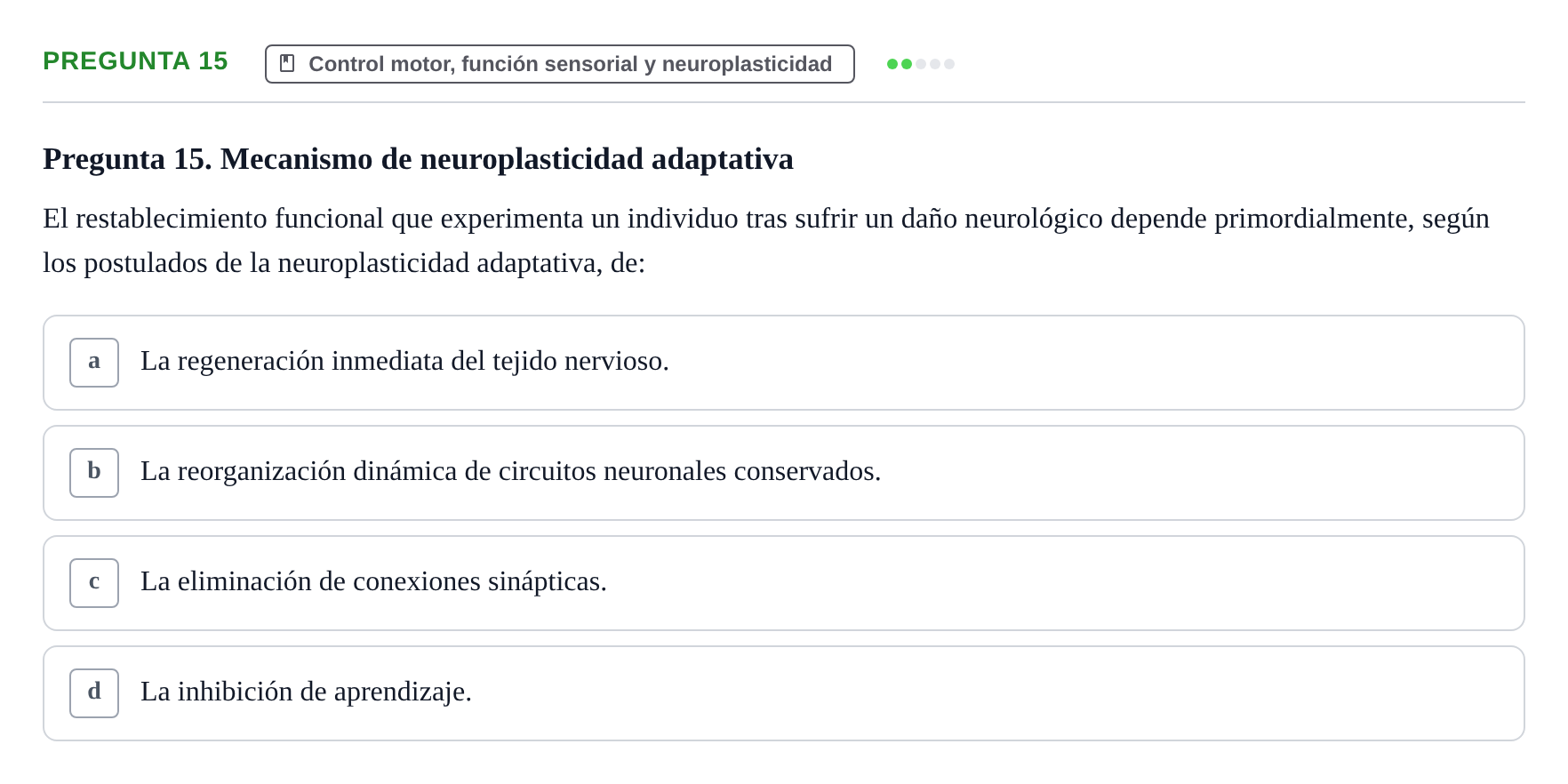 Enunciado: Pregunta 15