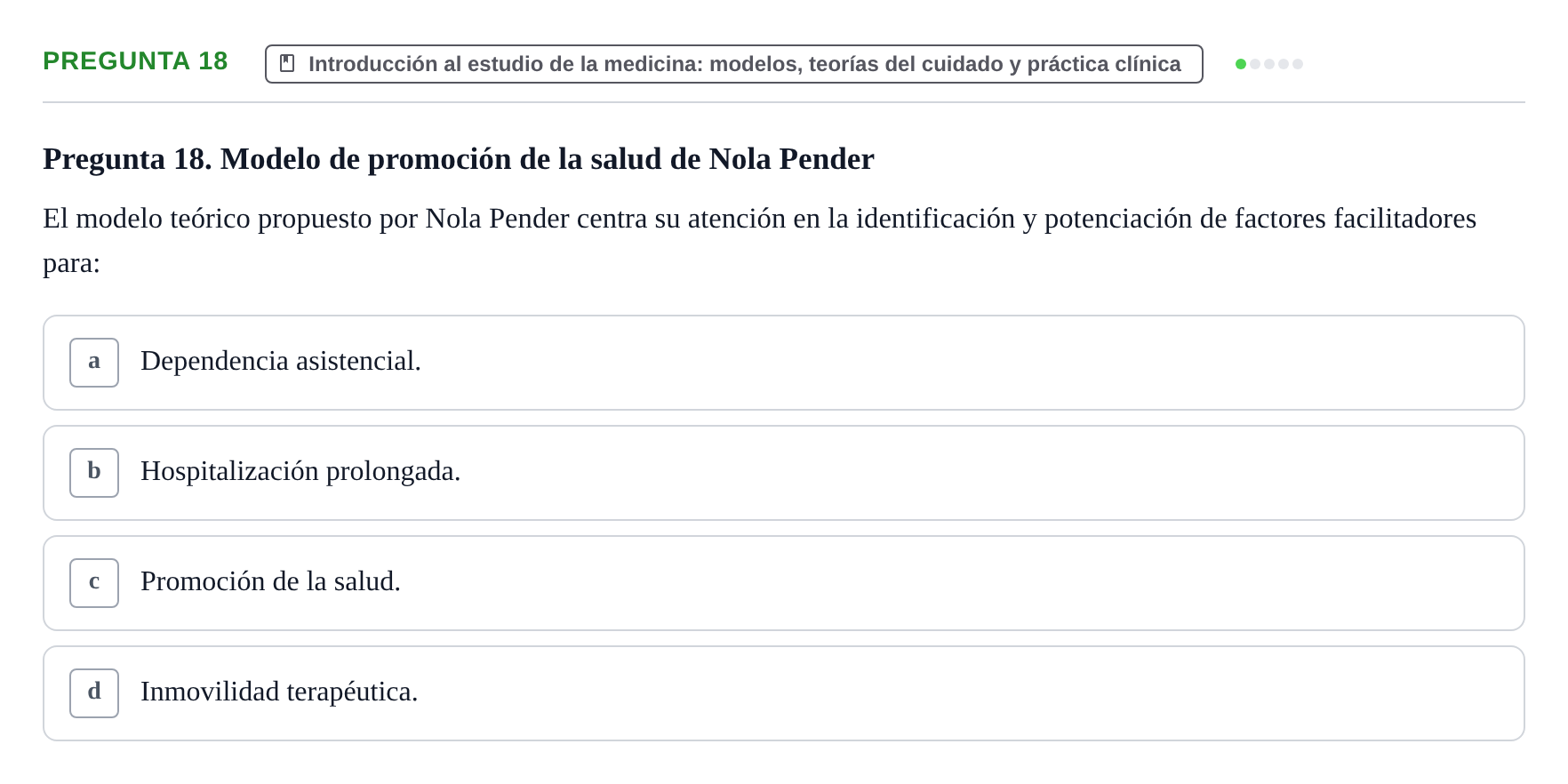 Enunciado: Pregunta 18
