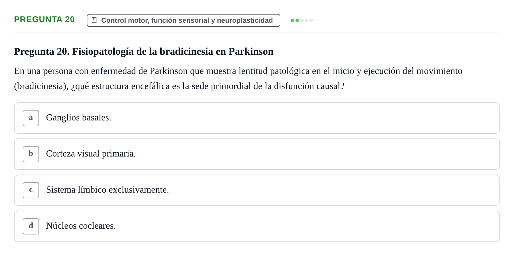Enunciado: Pregunta 20