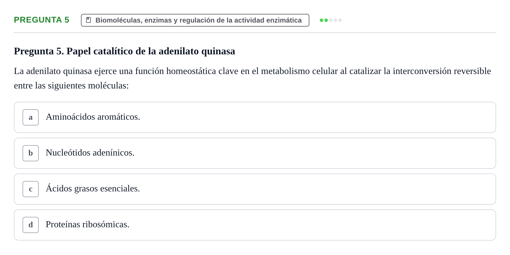 Enunciado: Pregunta 5