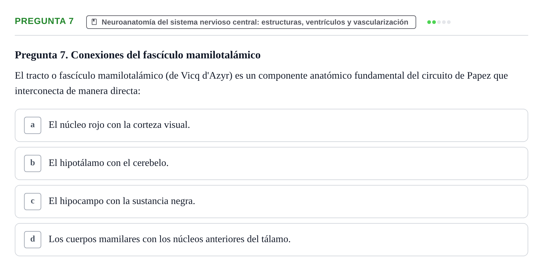 Enunciado: Pregunta 7