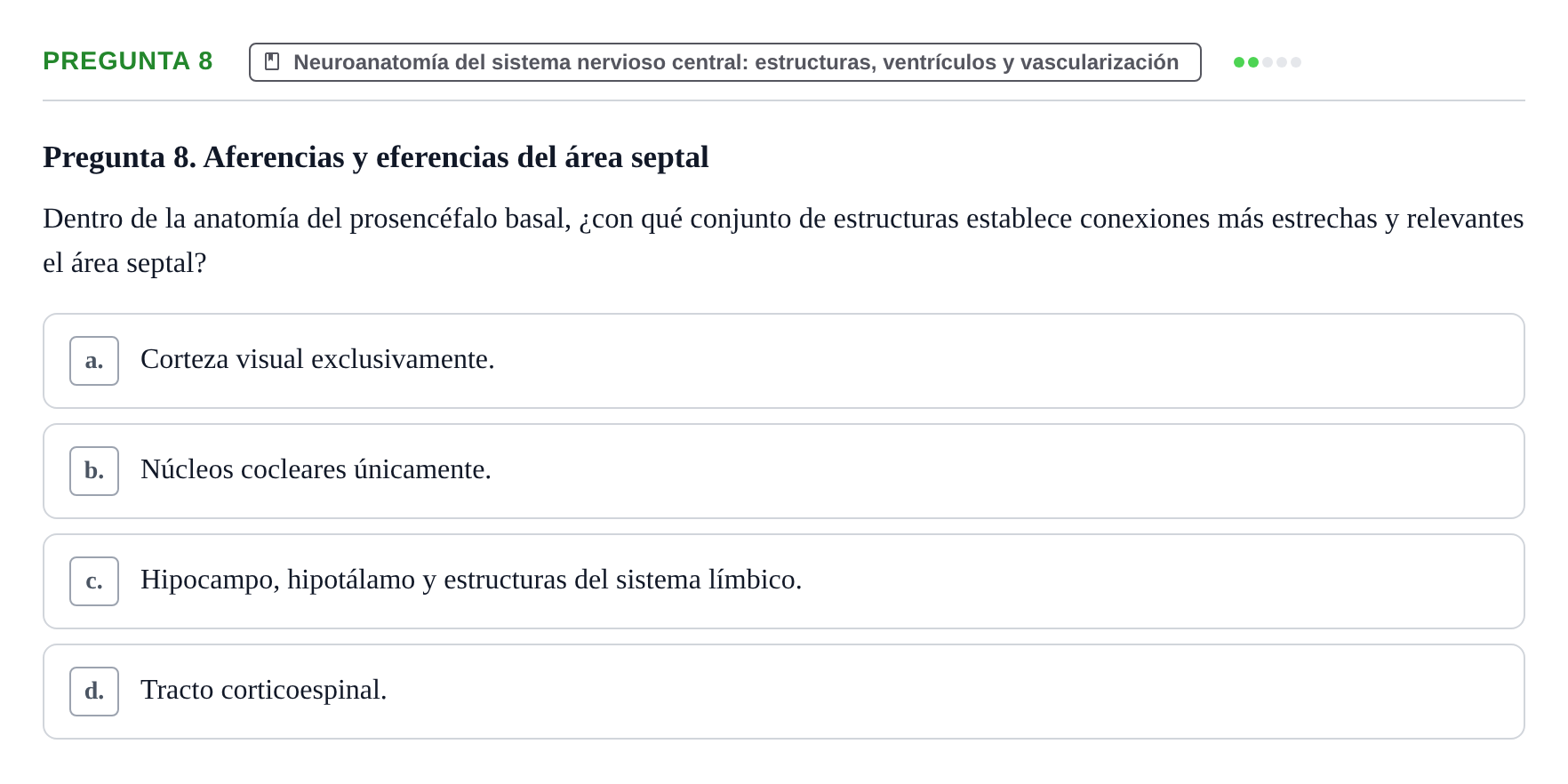 Enunciado: Pregunta 8