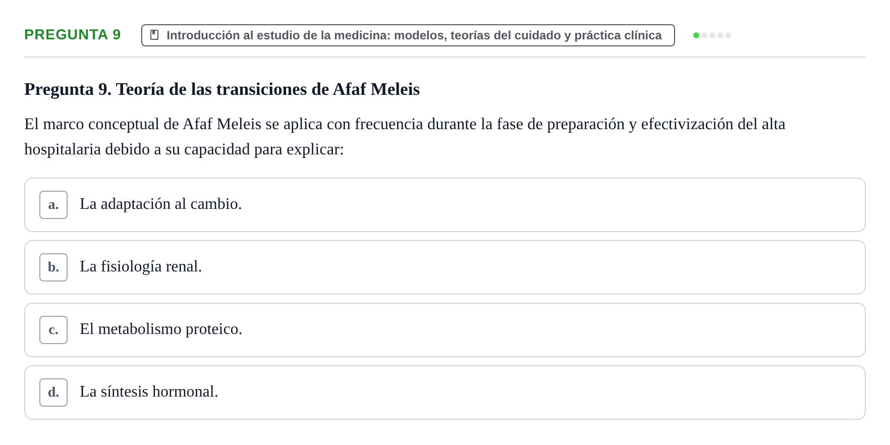 Enunciado: Pregunta 9