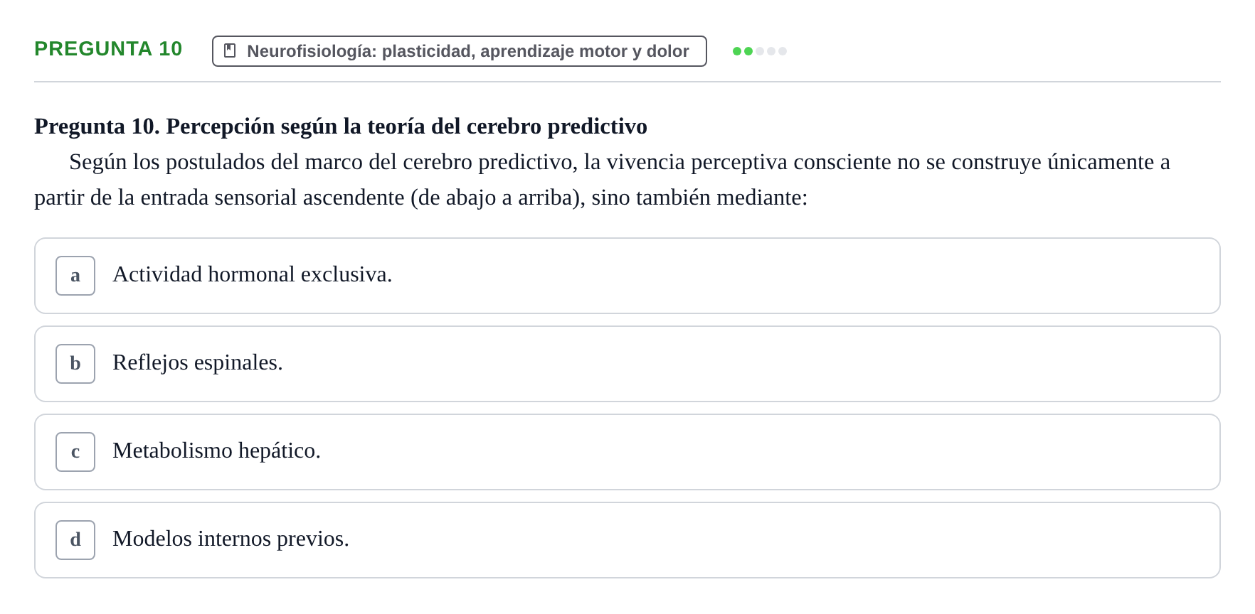 Enunciado: Pregunta 10