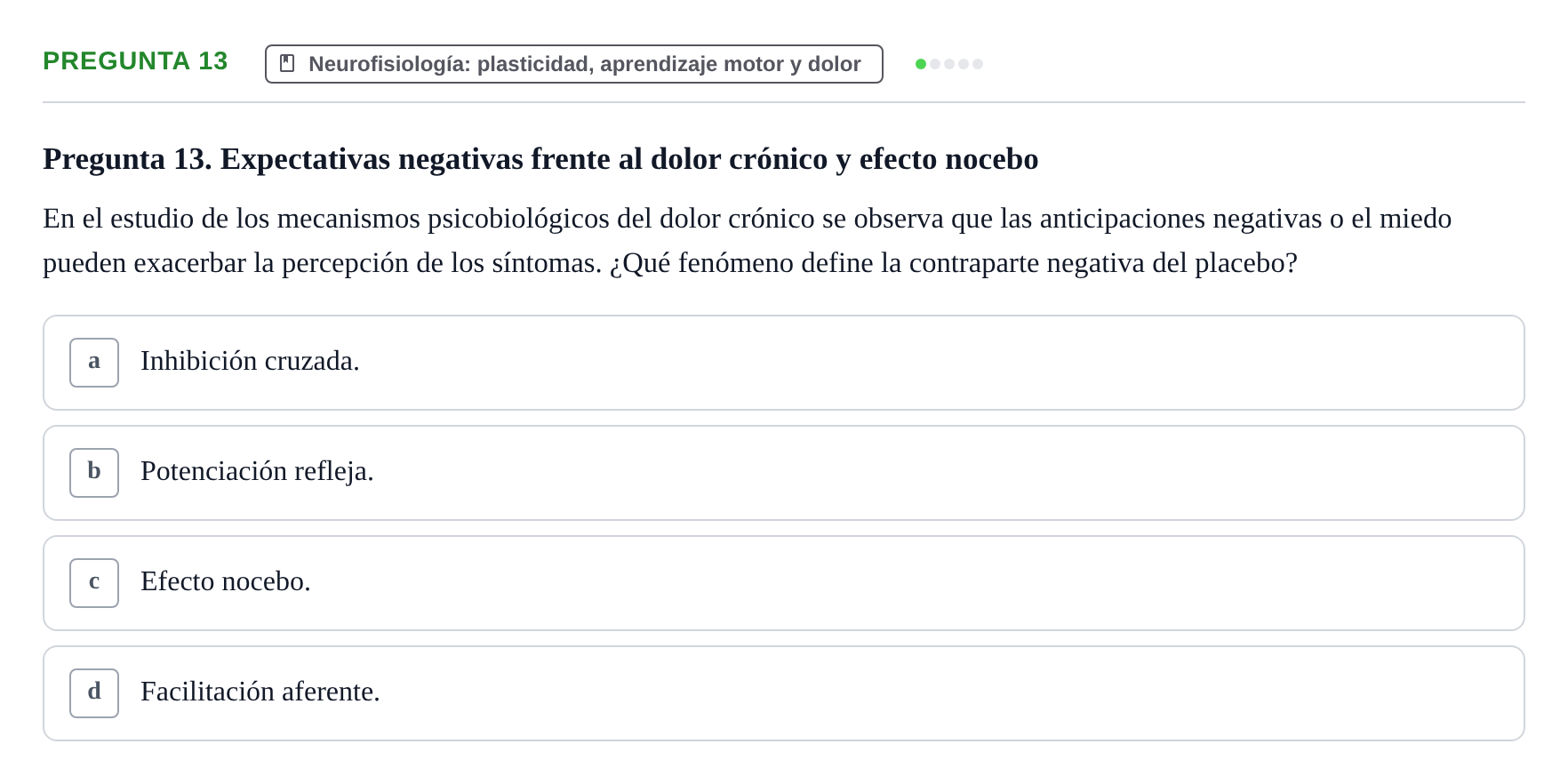 Enunciado: Pregunta 13