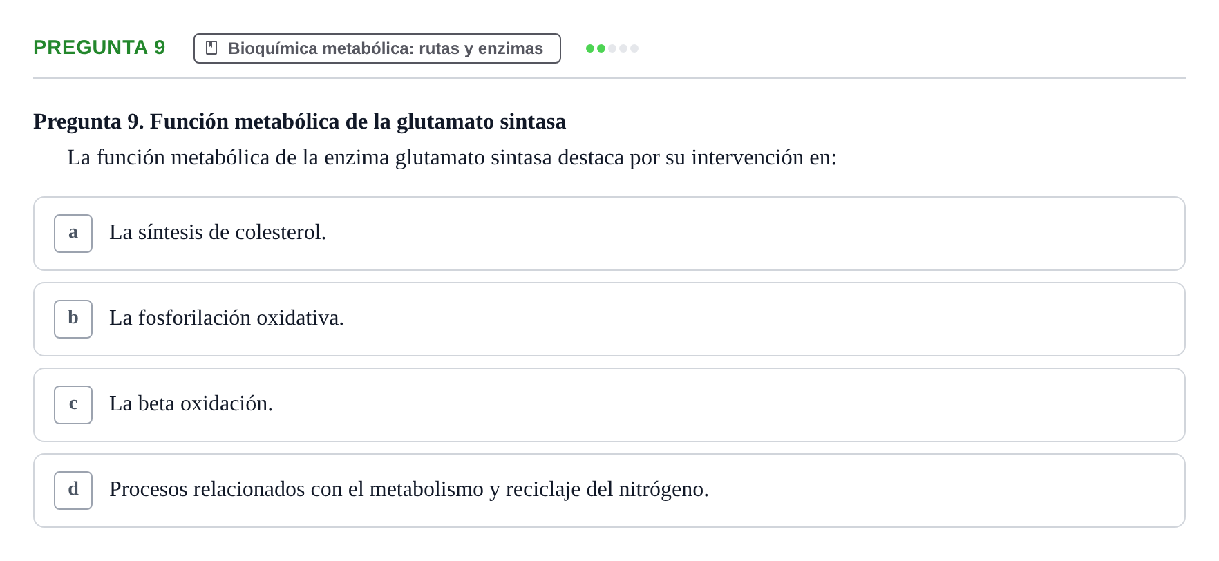 Enunciado: Pregunta 9