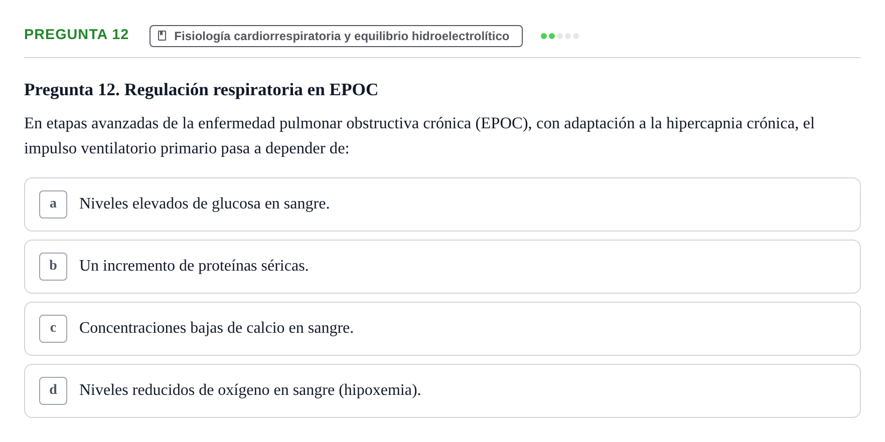 Enunciado: Pregunta 12