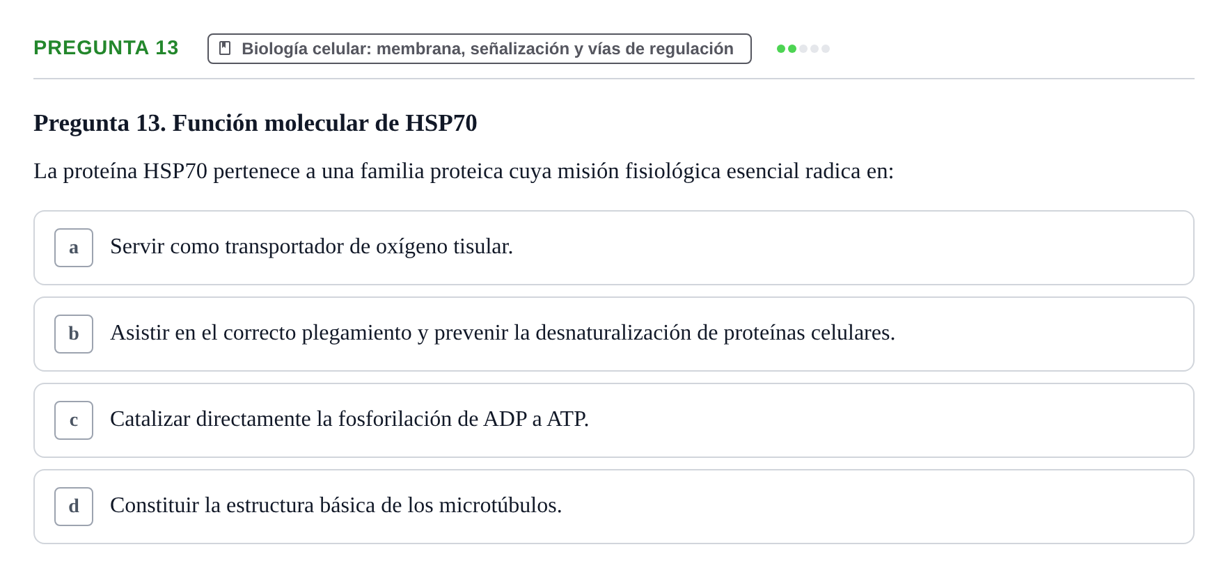 Enunciado: Pregunta 13
