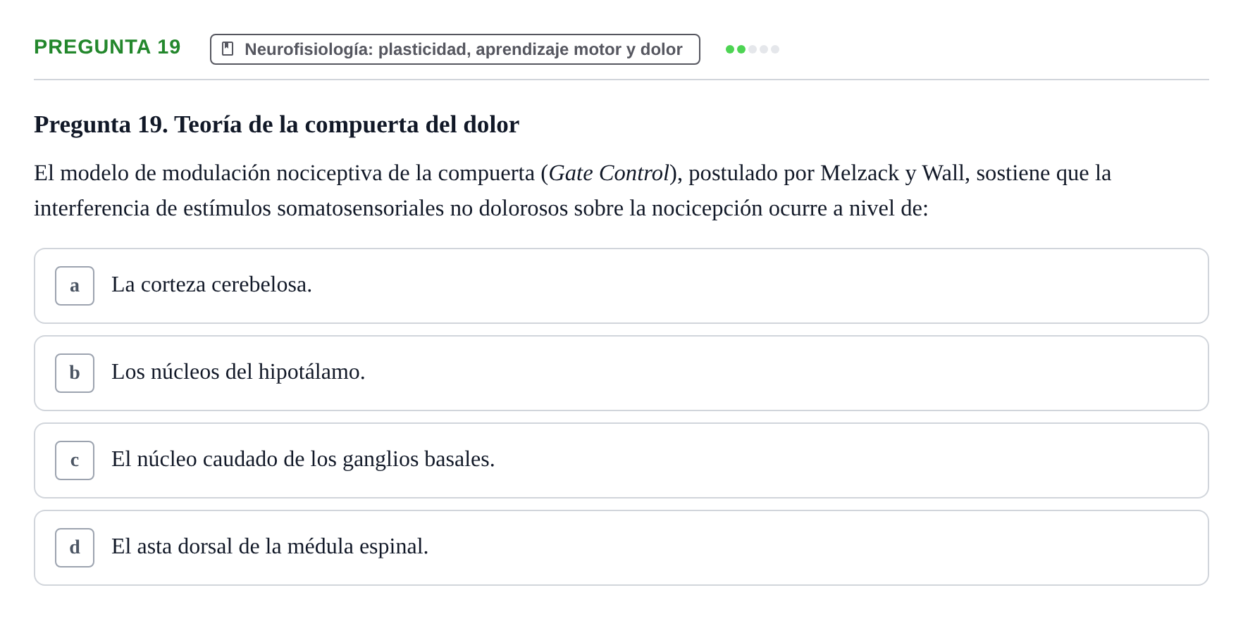 Enunciado: Pregunta 19