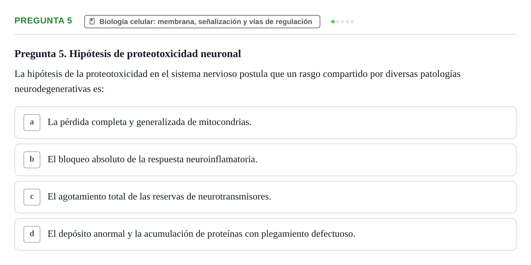 Enunciado: Pregunta 5