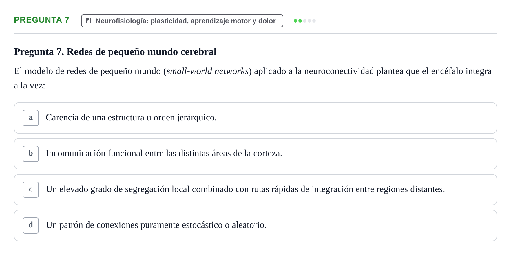 Enunciado: Pregunta 7